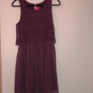 Xhilaration Purple Tiered Ruffled Sundress